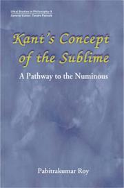 Kant's Concept of the Sublime by Pabitrakumar Roy