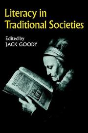 Cover of: Literacy in Traditional Societies by Jack Goody