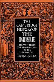 Cover of: The Cambridge History of the Bible by S. L. Greenslade