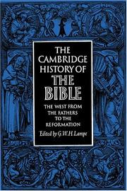Cover of: The Cambridge History of the Bible