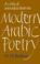Cover of: A Critical Introduction to Modern Arabic Poetry