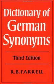 Dictionary of German synonyms by Ralph Barstow Farrell