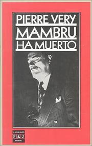 Cover of: Mambru Ha Muerto