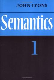 Cover of: Semantics by Lyons, John