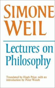 Cover of: Lectures on philosophy by Simone Weil