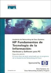 Cover of: HP Fundamentos de Tecnologia de La Informacion: Hardware y Software Para PC