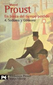 Cover of: En busca del tiempo perdido. 4.Sodoma y Gomorra by Marcel Proust