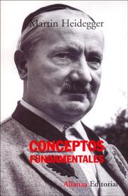 Cover of: Conceptos fundamentales/ Fundamental Concepts: Curso del semestre de verano Friburgo, 1941