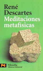 Cover of: Meditaciones metafisicas (COLECCION FILOSOFIA)