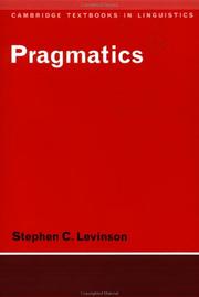 Cover of: Pragmatics by Stephen C. Levinson