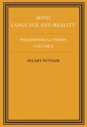 Cover of: Philosophical Papers (Philosophical Papers/Hilary Putnam, Vol 2) by Hilary Putnam