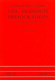 Los Filosofos Presocraticos by Raven -. Schfield Kirk