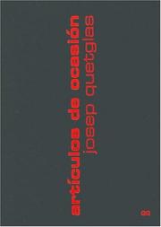 Cover of: Articulos de Ocasion by Josep Quetglas