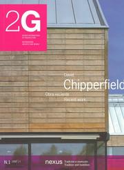 Cover of: David Chipperfield : obra reciente