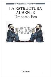 Cover of: La Estructura Ausente by Umberto Eco