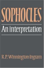 Cover of: Sophocles by R. P. Winnington-Ingram