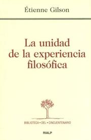 Cover of: Unidad de La Experiencia Filosofica, L a by Étienne Gilson