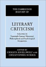 Cover of: The Cambridge history of literary criticism. by George Alexander Kennedy