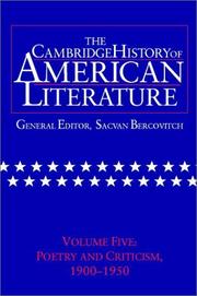Cover of: The Cambridge History of American Literature