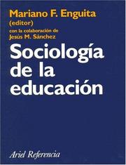 Cover of: Sociologia de La Educacion by Mariano F. Enguita