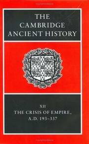 The Cambridge ancient history by Alan K. Bowman, Peter Garnsey