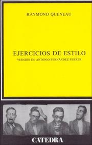 Cover of: Ejercicios De Estilo (Critica Y Estudios Literarios) by Raymond Queneau