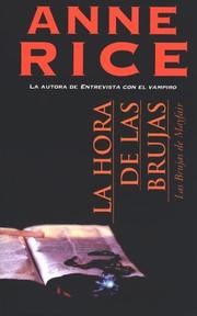 Cover of: LA Horas De LA Brujas by Anne Rice