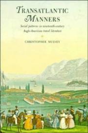 Cover of: Transatlantic manners: social patterns in nineteenth-century Anglo-American travel literature