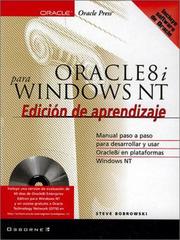 Cover of: Oracle8i Windows NT Edicion De Aprendizaje