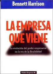 Cover of: La Empresa Que Viene by Bennett Harrison