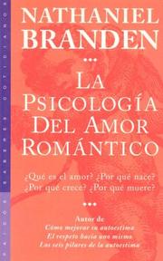 Cover of: La psicología del amor romántico by Nathaniel Branden