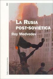 Cover of: La Rusia Post-sovietica/ Post-Soviet  Russia: A Journey Through the Yeltsin Era (Historia Contemporanea/ Contemporary History)