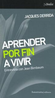 Cover of: Aprender Por Fin a Vivir