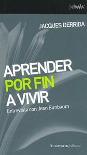 Cover of: Aprender Por Fin a Vivir