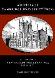 Cover of: A history of Cambridge University Press by David McKitterick