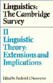 Cover of: Linguistic theory: extensions and implications