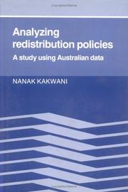 Cover of: Analyzing redistribution policies: a study using Australian data
