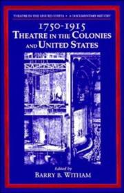 Cover of: Theatre in the United States by edited by Barry B. Witham.
