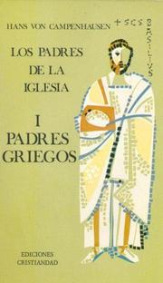 Cover of: Padres de La Iglesia I - Padres Griegos by Campenhausen Von