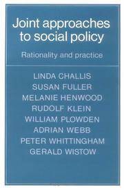 Cover of: Joint approaches to social policy by Linda Challis ... [et al.].