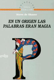 Cover of: En Un Origen Las Palabras Eran Magia (Terapia Familiar)