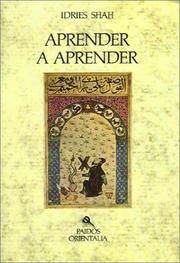 Cover of: Aprender a Aprender/Learning  How to Learn: Psychology and Spirituality in the Sufi Way (Paidos Orientalia / Oriental Paidos)