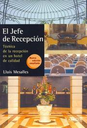 Cover of: El Jefe de Recepcion