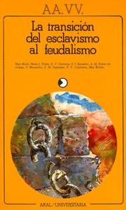 Cover of: La Transicion Del Esclavismo Al Feudalismo (Universitaria) by Max Weber