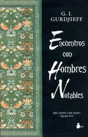 Cover of: Encuentros Con Hombres Notables by Georges Ivanovitch Gurdjieff