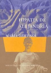 Cover of: Hipatia de Alejandria by Maria Dzielska