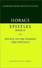 Cover of: Epistles, book II; and, Epistle to the Pisones (Ars poetica) by Horace
