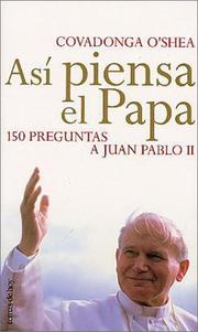 Cover of: Así piensa el Papa by Covadonga O'Shea