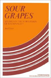 Cover of: Sour Grapes by Jon Elster