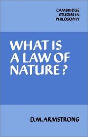 Cover of: What is a Law of Nature? (Cambridge Studies in Philosophy)